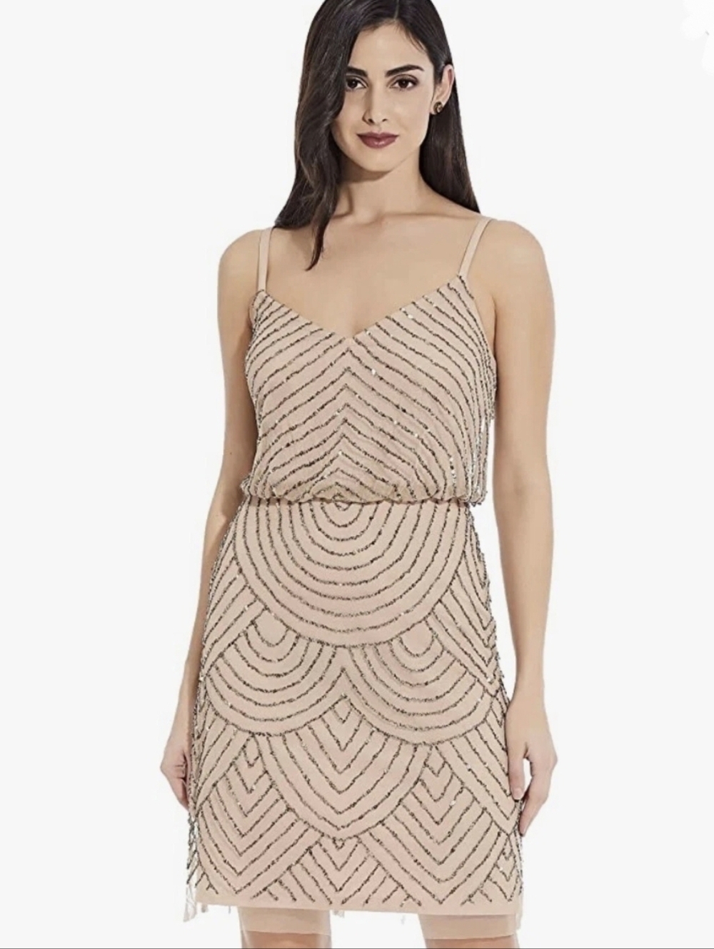 Adrianna Papell Sequin Sleeveless Mini Dress #0151